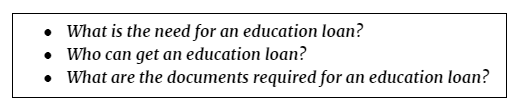 concept of education loans